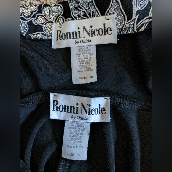 Ronnie Nicole 2 Piece Formal Floor Length Dress / Jacket Set - Size 10 - Picture 14 of 14